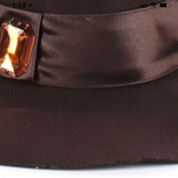 BCBG Faux Suede‎ Hat Fedora Brown Large One Size